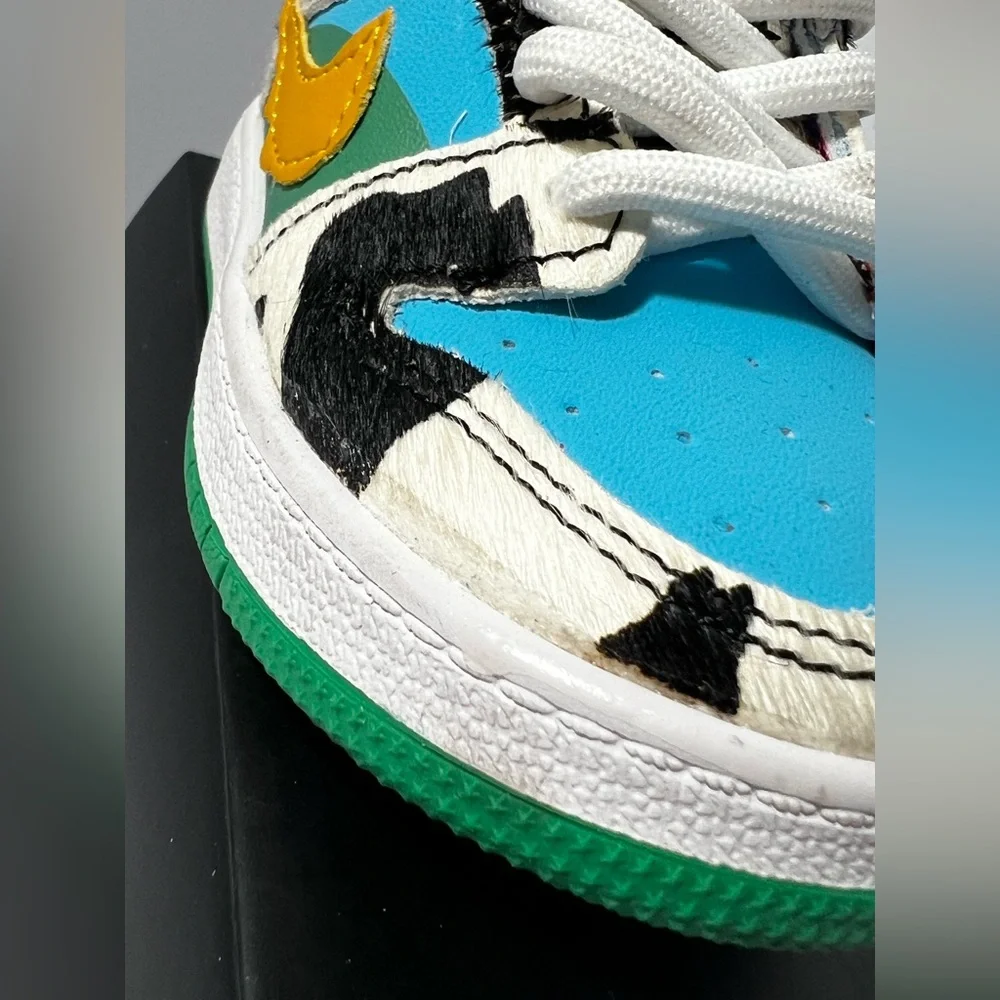 Ben & Jerry's Nike Air Jordan 1 Low‎ Chunky Dunky Sneaker 4.5” Keychain Cow